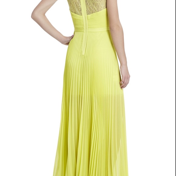 BCBG Maxazria Caia Chiffon-Pleated Gown - Picture 2 of 8